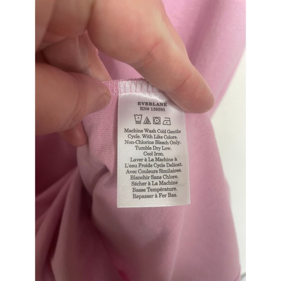 Everlane Medium The Organic Cotton Polo Mini Shirt Dress Purple Short Sleeve New - Picture 11 of 15